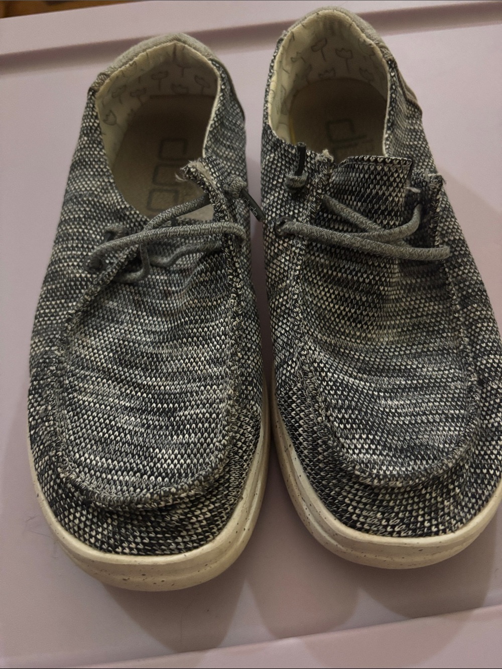 Hey Dude Men's Knit Slip-On Loafers in Marled Gray